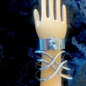 Cuff Bracelets .925 sterling silver wear together or separately  rare designs